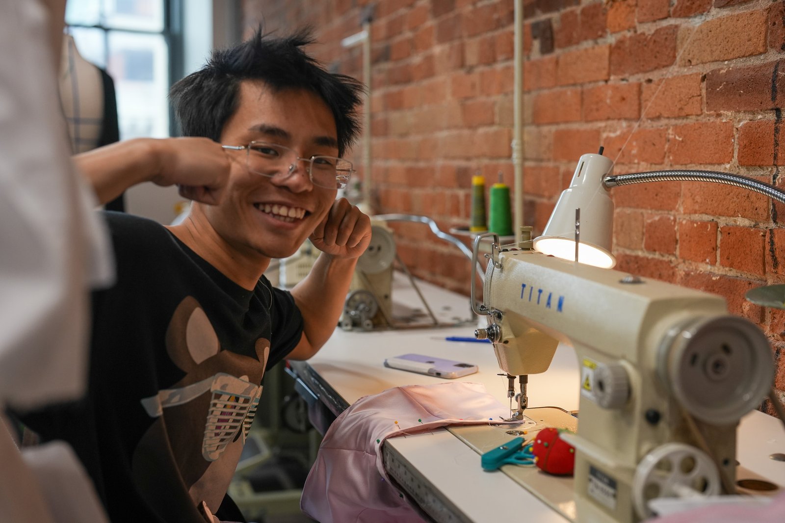 Fashion Student in sewing room