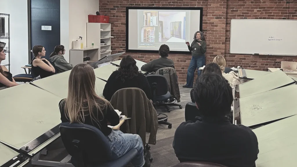 Interior Design Program Student working Revit, AutoCAD, Vectorworks